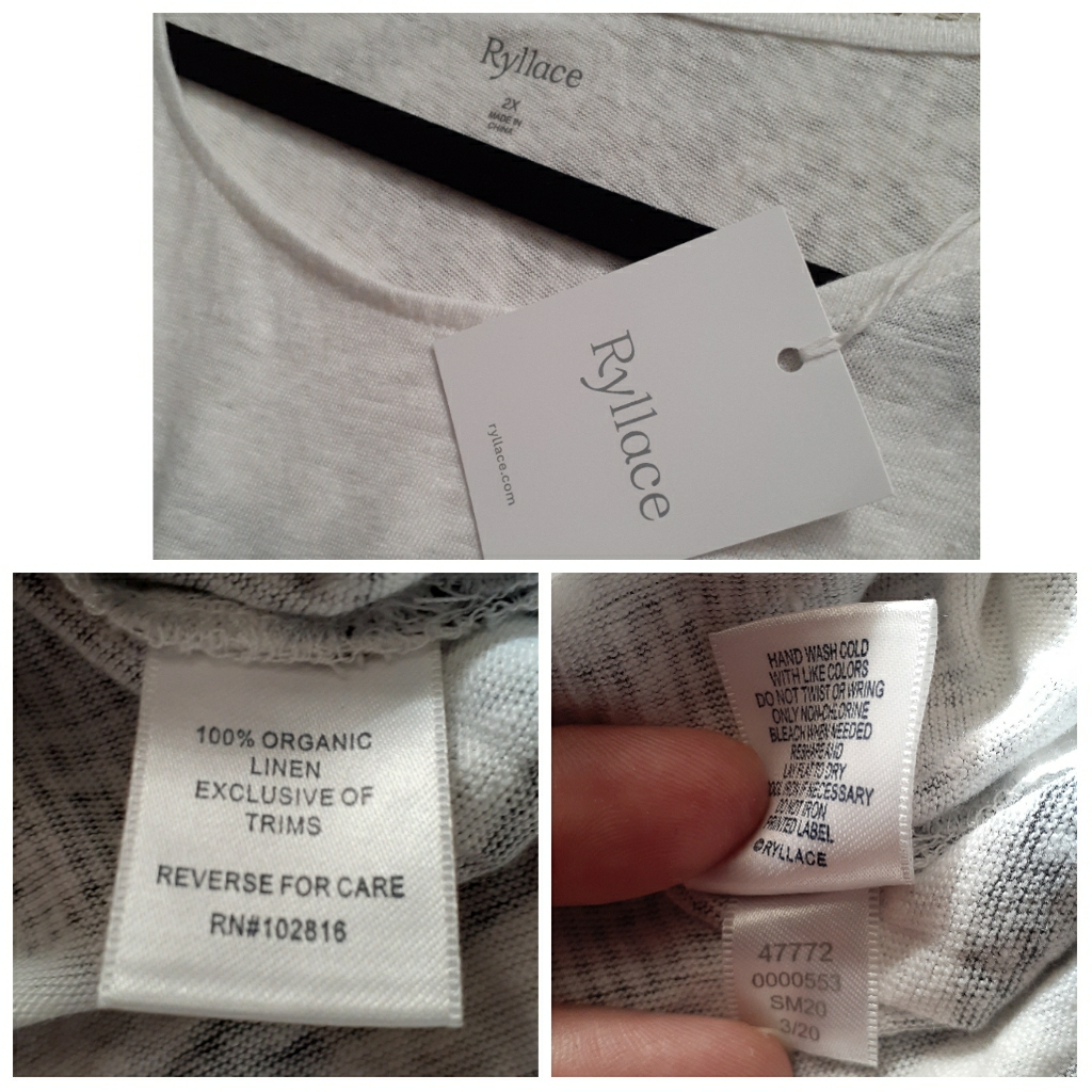 Ryllace Garnet Hill 100% Organic Linen Stripes Maxi Dress Plus 2x New — image 8 of 8
